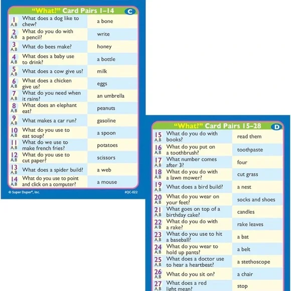 NIB Super Duper Publications "WH" Question Collection 5 Sets of Cards,Ed Resorce - Picture 5 of 12